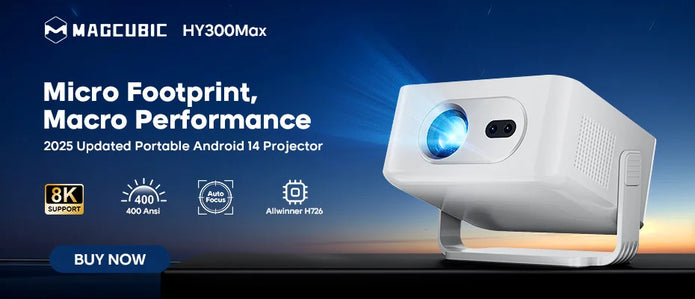 HY310 Smart Projector | 4K Clarity, Auto Focus, Big Sound
