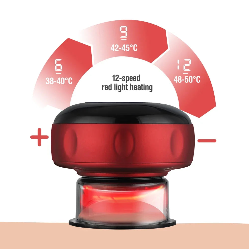 Smart Electric Heated Cupping Massager – Deep Suction Therapy for Back, Neck & Body Pain Relief