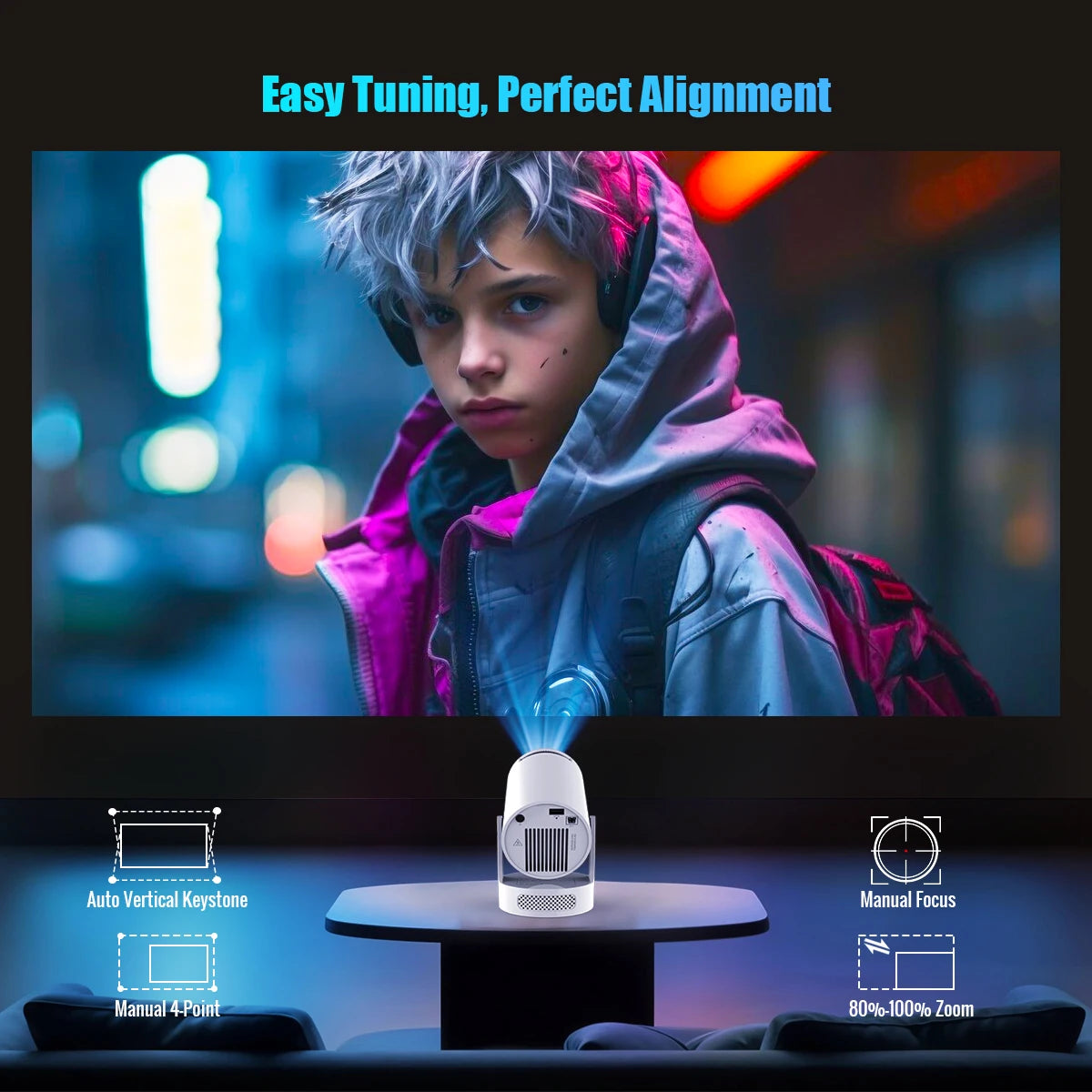 Magcubic HY300 Pro 4K Android 11 Portable Mini Projector