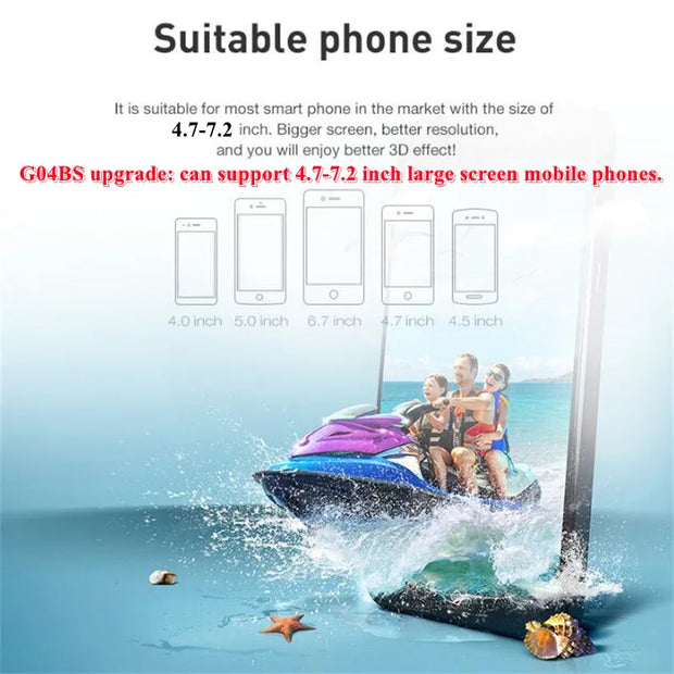 IMAX 3D Movie Headset for 4.7-7.2" Phones with 2.4G Game Joystick