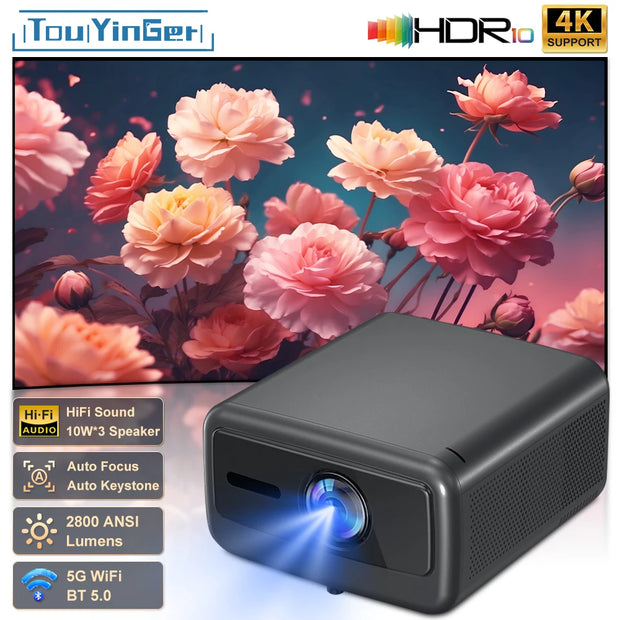 Touyinger Q12W Pro 4K 1080P Projector