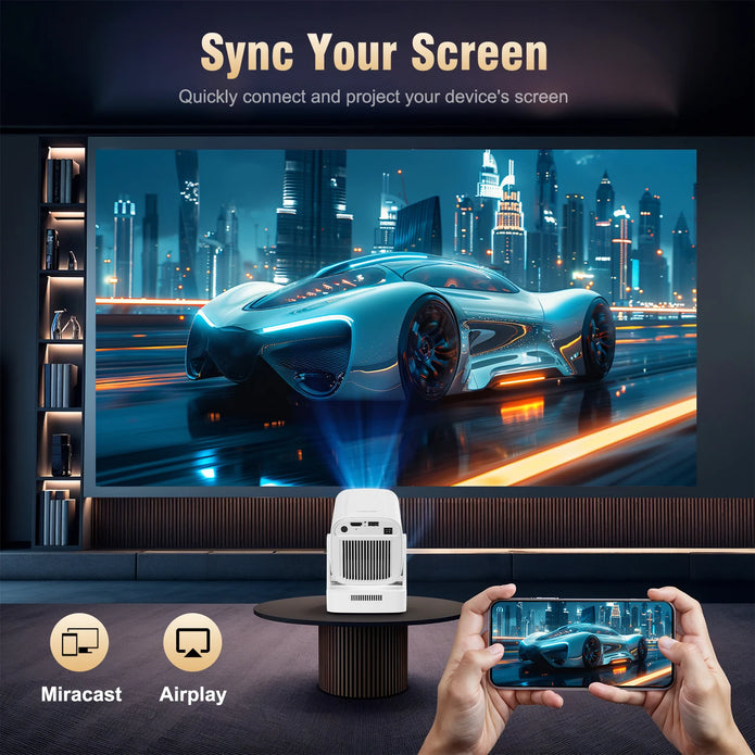 HY310 Smart Projector | 4K Clarity, Auto Focus, Big Sound