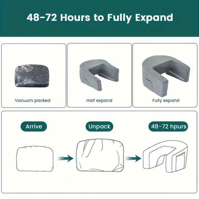 Oversized Memory Foam Support Cushion with Removable Washable Cover