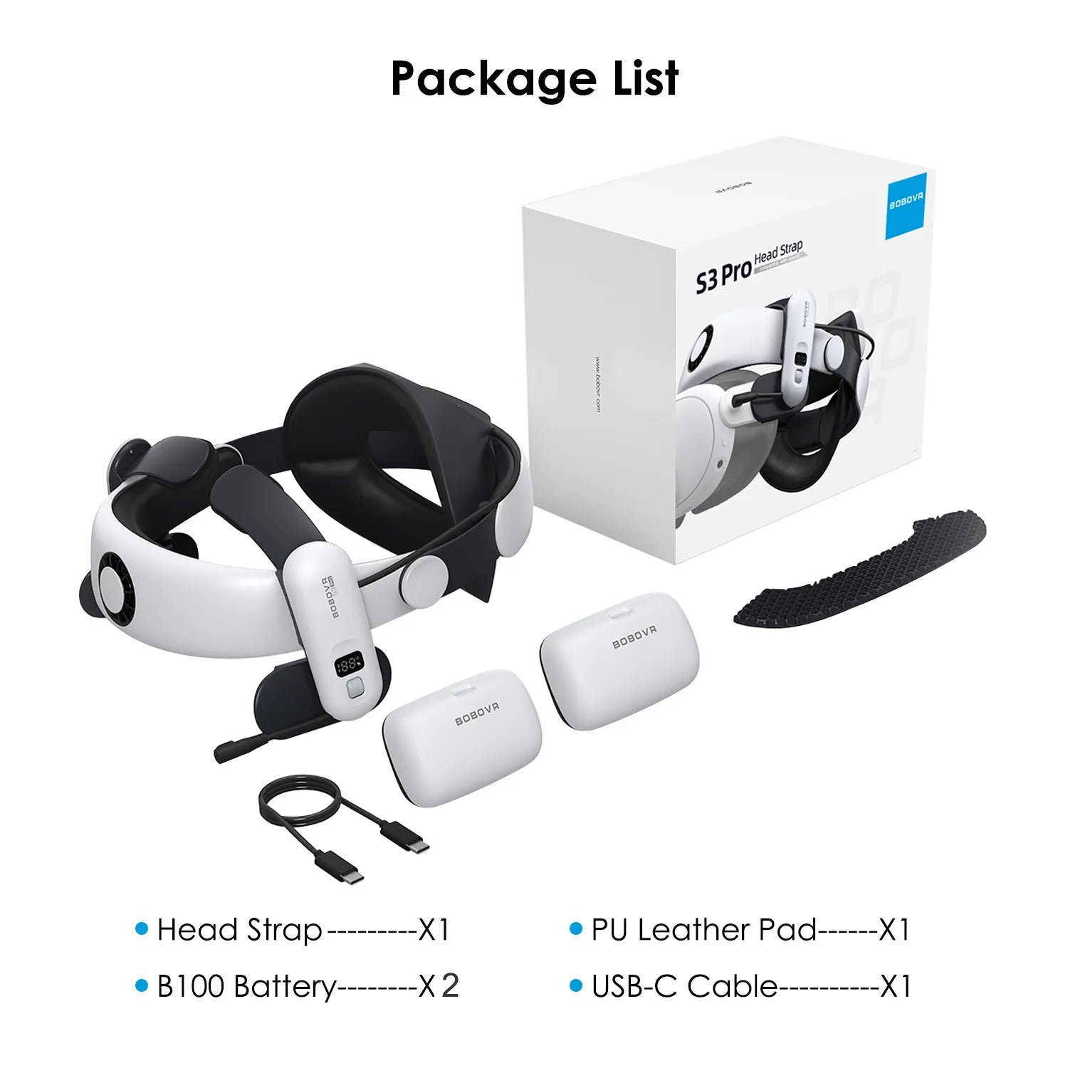 BOBOVR S3 Pro Battery Head Strap for Meta Quest 3
