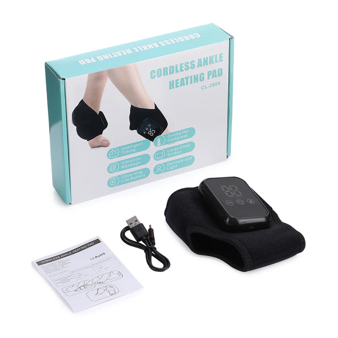 🔥 Heated Ankle Massager Wrap – Vibration & Heat Therapy for Pain Relief