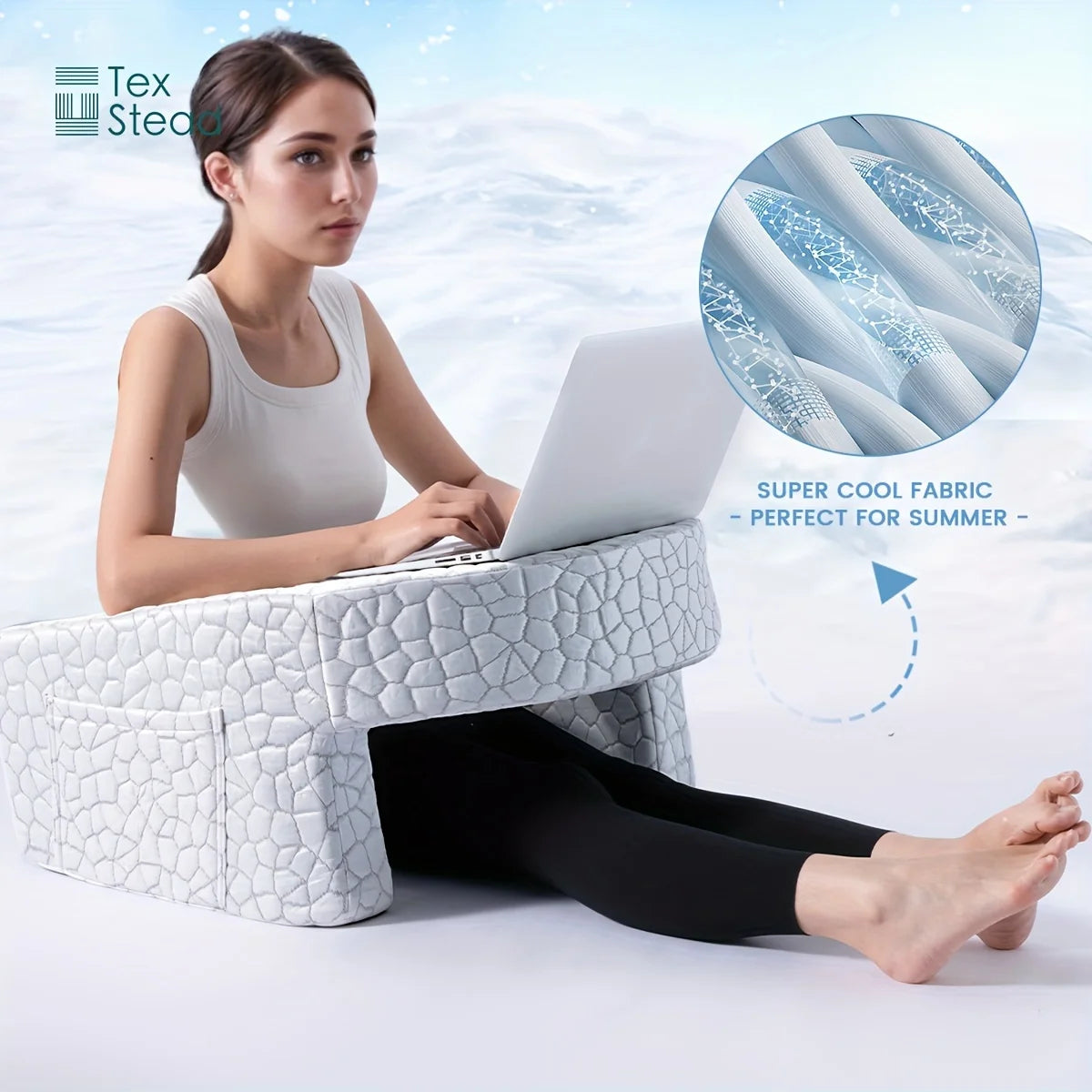 Memory Foam Bed Rest with Arm Support for Gaming & Working
