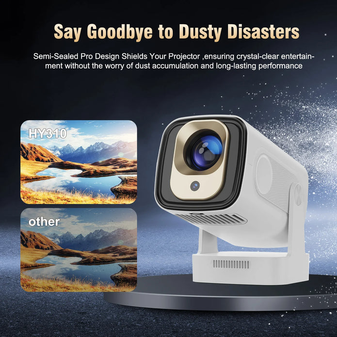 HY310 Smart Projector | 4K Clarity, Auto Focus, Big Sound