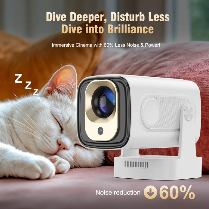 HY310 Smart Projector | 4K Clarity, Auto Focus, Big Sound