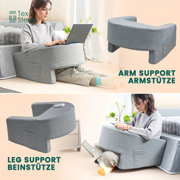 Oversized Memory Foam Support Cushion with Removable Washable Cover