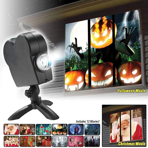 Halloween & Christmas Window Projector