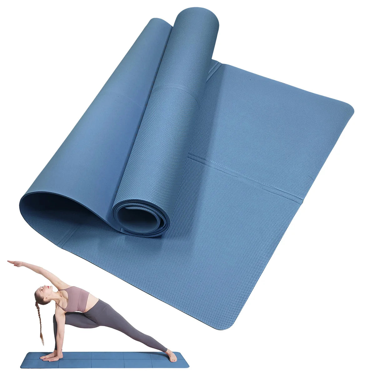 Anti-Slip Fitness Mat for Yoga, Pilates & Exercise