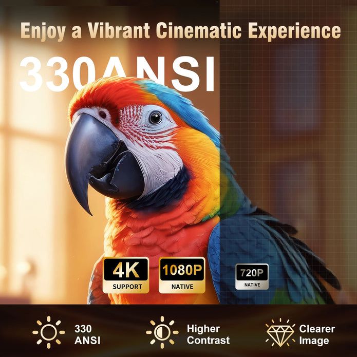 HY310 Smart Projector | 4K Clarity, Auto Focus, Big Sound