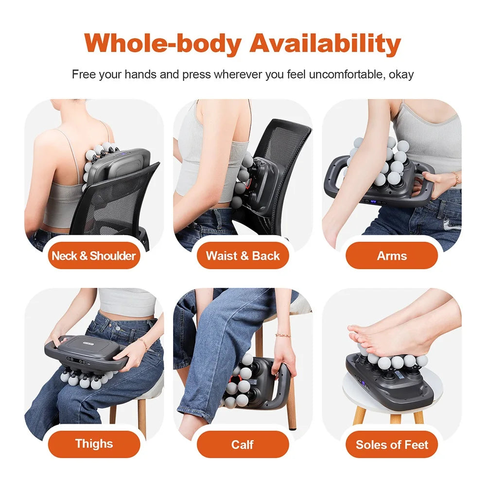 PowerPro 16-Head Deep Tissue Massage Gun – Full Body Pain Relief & Muscle Recovery