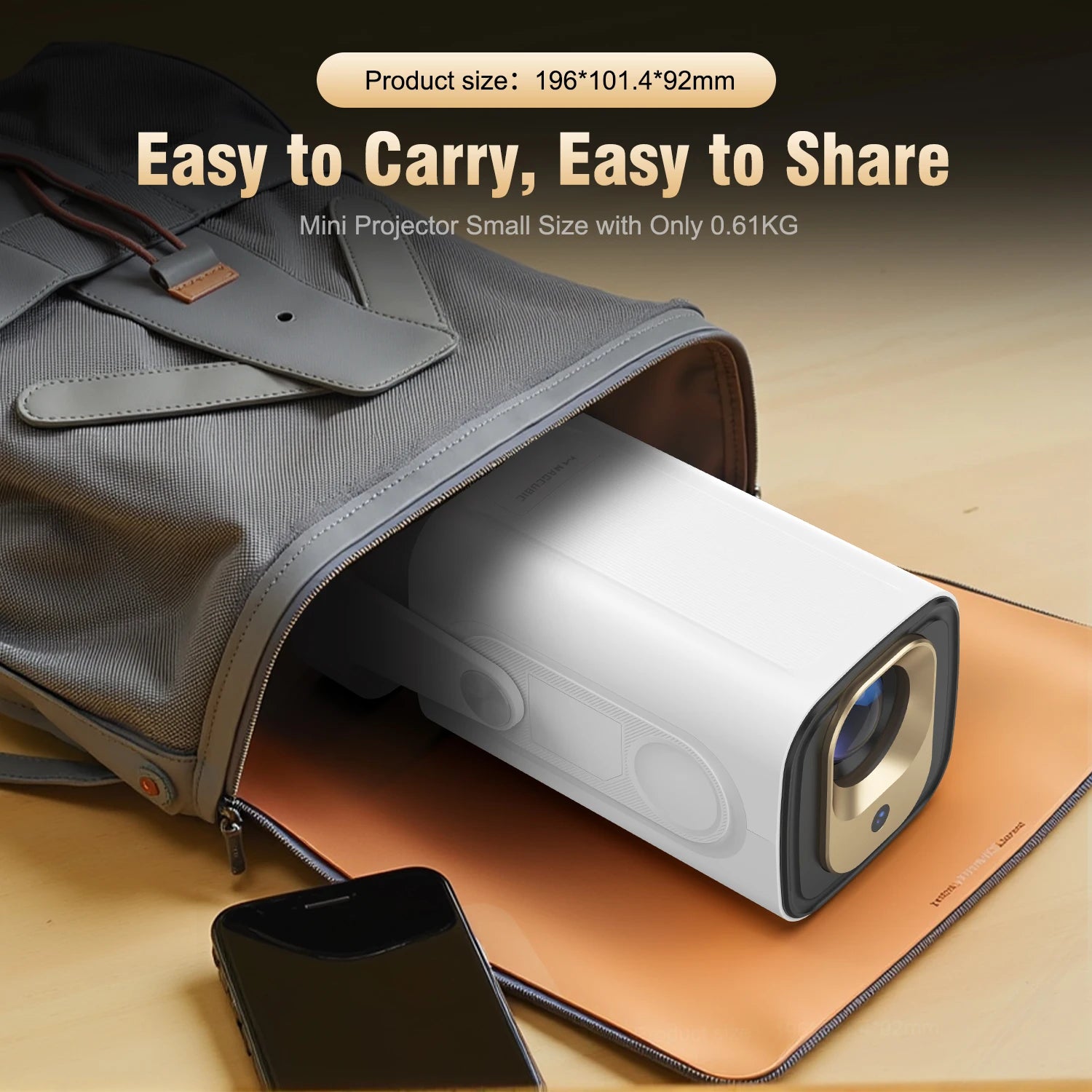 HY310 Smart Projector | 4K Clarity, Auto Focus, Big Sound